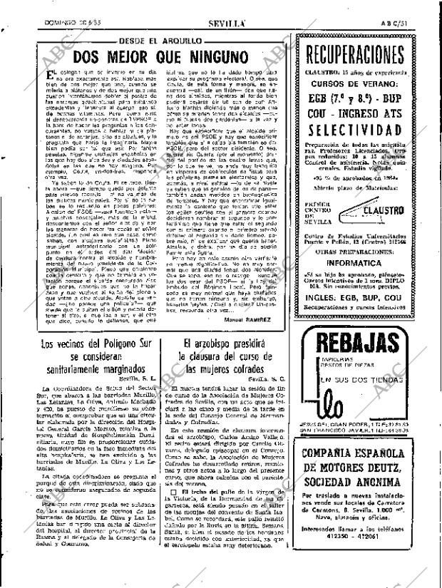 ABC SEVILLA 30-06-1985 página 51