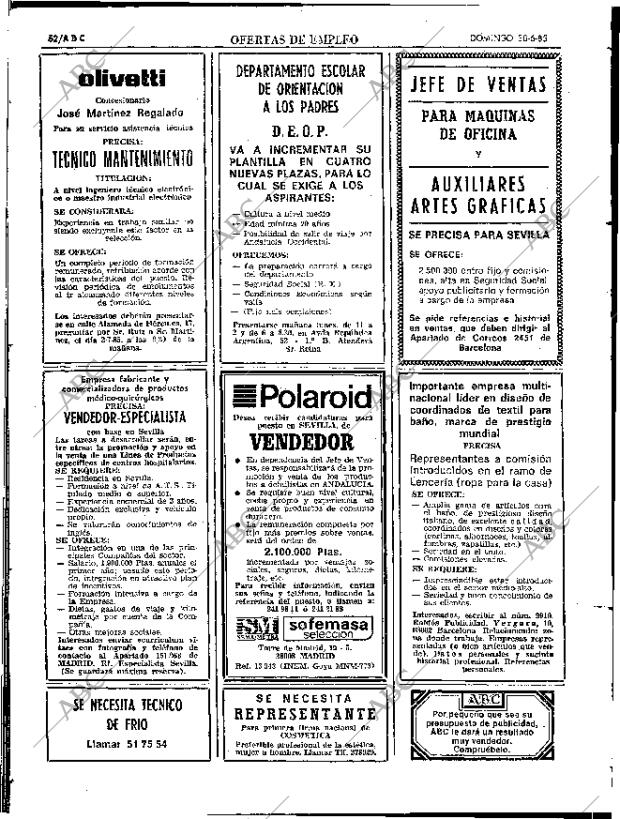 ABC SEVILLA 30-06-1985 página 62