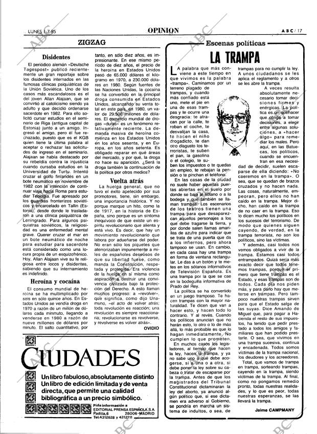 ABC MADRID 01-07-1985 página 17