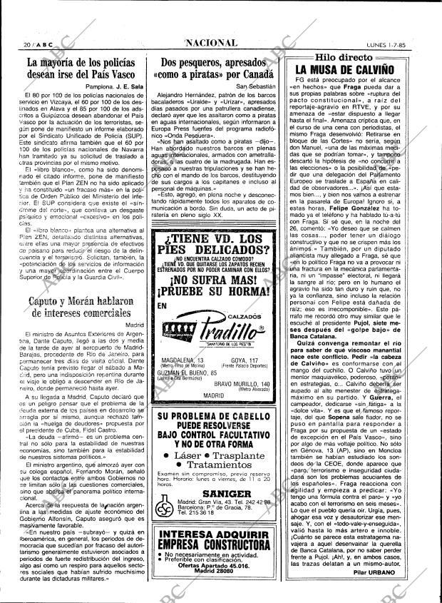 ABC MADRID 01-07-1985 página 20