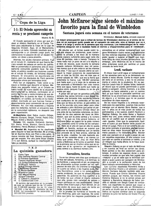 ABC MADRID 01-07-1985 página 62