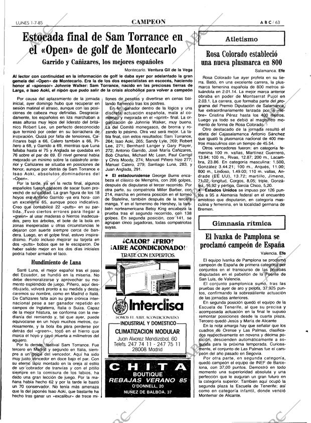 ABC MADRID 01-07-1985 página 63