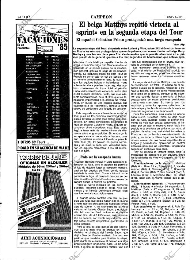 ABC MADRID 01-07-1985 página 64