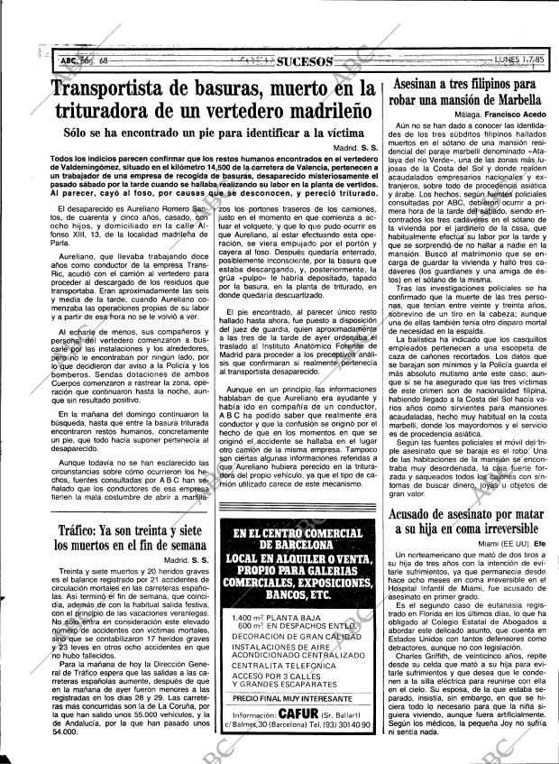 ABC MADRID 01-07-1985 página 68