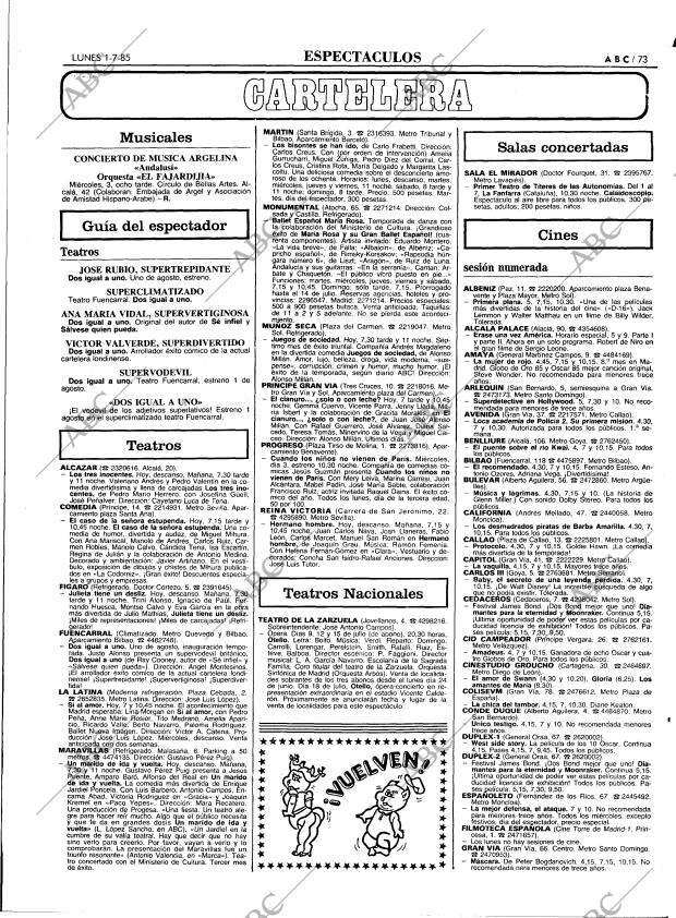 ABC MADRID 01-07-1985 página 73