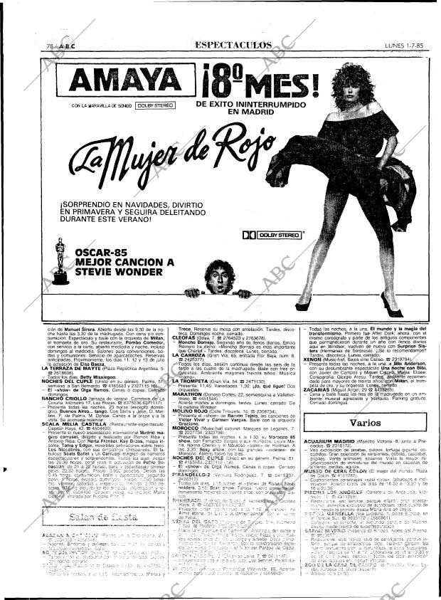 ABC MADRID 01-07-1985 página 78