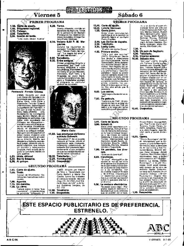 ABC SEVILLA 05-07-1985 página 85