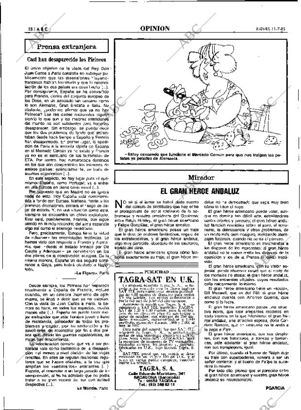 ABC MADRID 11-07-1985 página 18