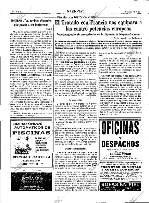 ABC MADRID 11-07-1985 página 22