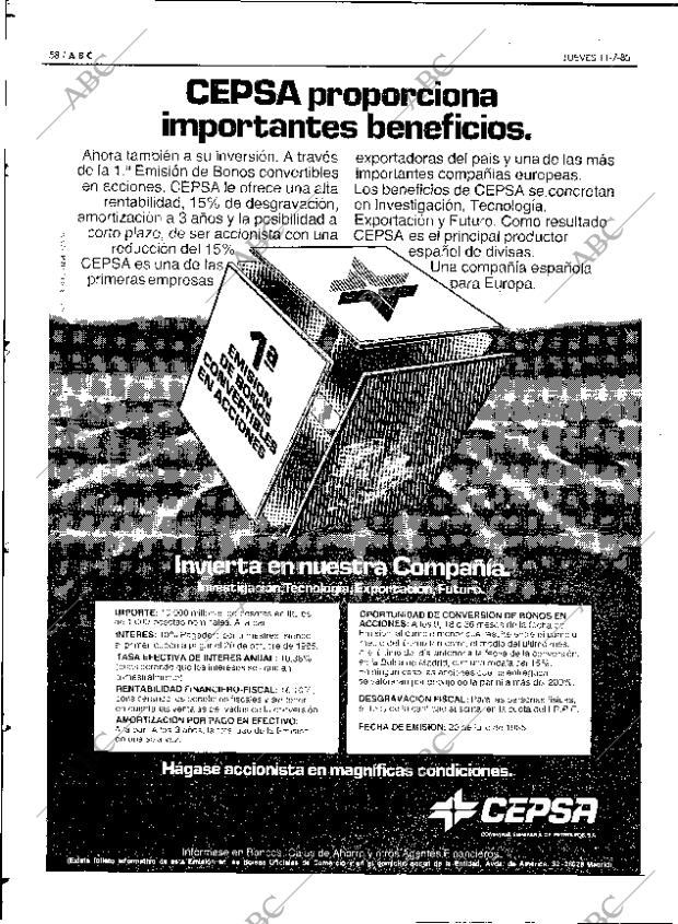 ABC MADRID 11-07-1985 página 58