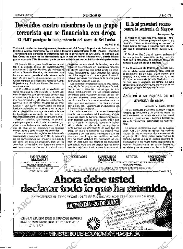 ABC MADRID 11-07-1985 página 71