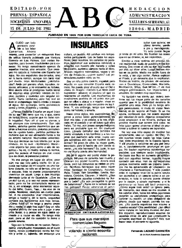 ABC MADRID 15-07-1985 página 3