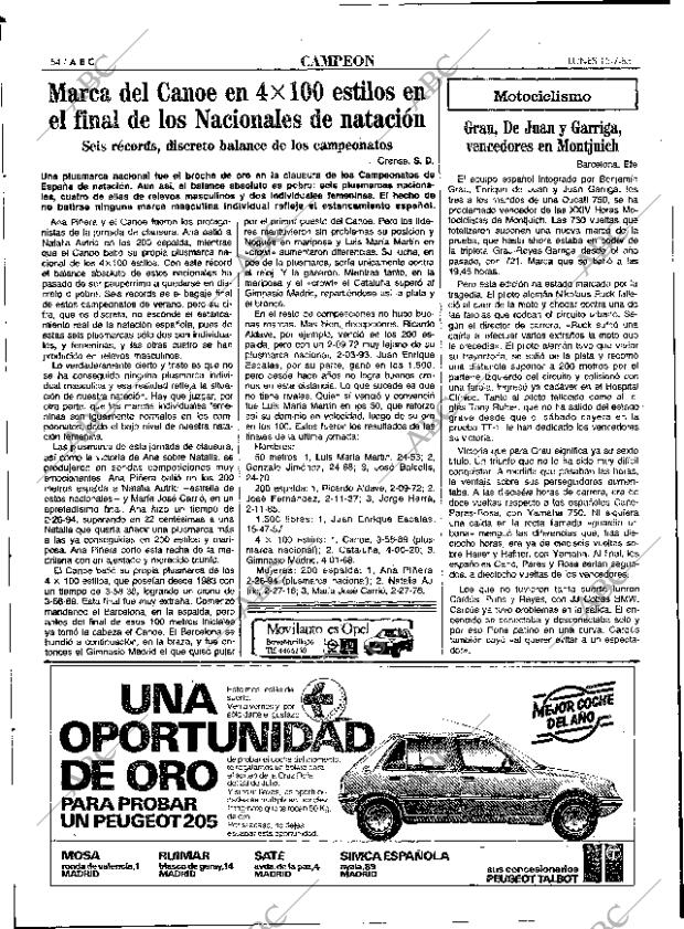 ABC MADRID 15-07-1985 página 54