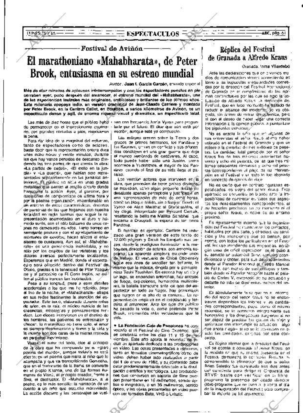 ABC MADRID 15-07-1985 página 61