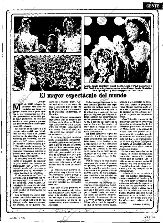 ABC MADRID 15-07-1985 página 83