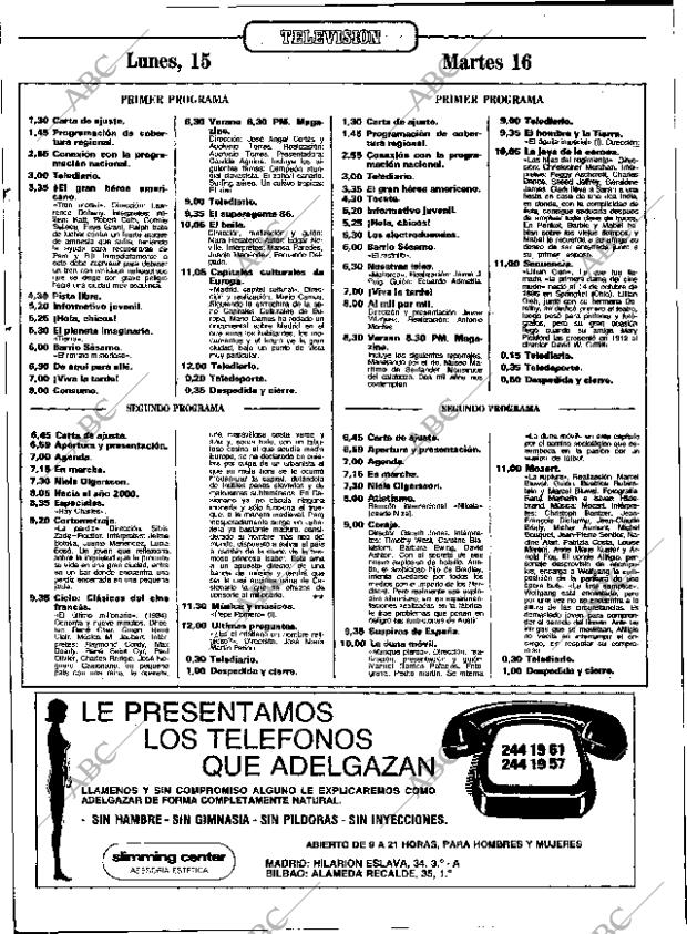 ABC MADRID 15-07-1985 página 86