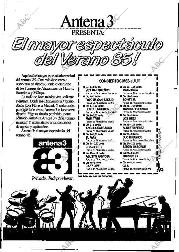 ABC MADRID 15-07-1985 página 87