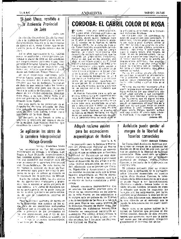 ABC SEVILLA 20-07-1985 página 26