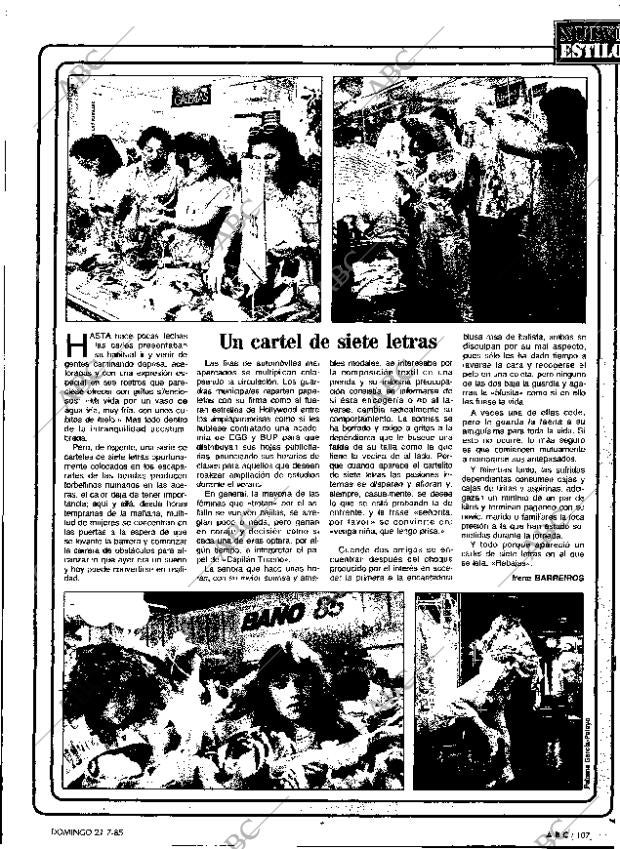 ABC MADRID 21-07-1985 página 107