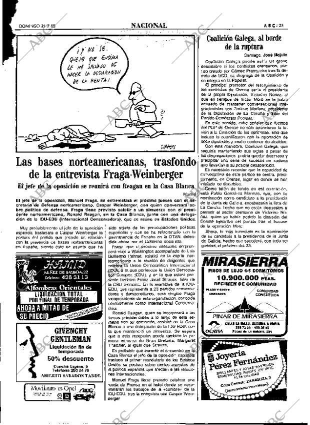 ABC MADRID 21-07-1985 página 25