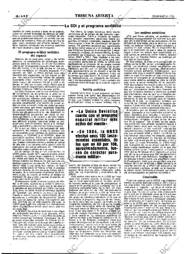 ABC MADRID 21-07-1985 página 28