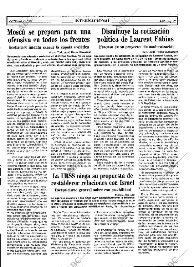 ABC MADRID 21-07-1985 página 29