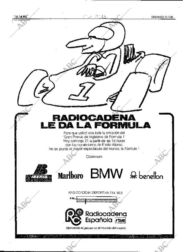 ABC MADRID 21-07-1985 página 38