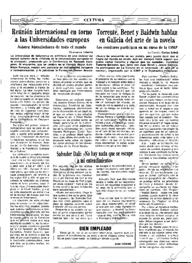 ABC MADRID 21-07-1985 página 43