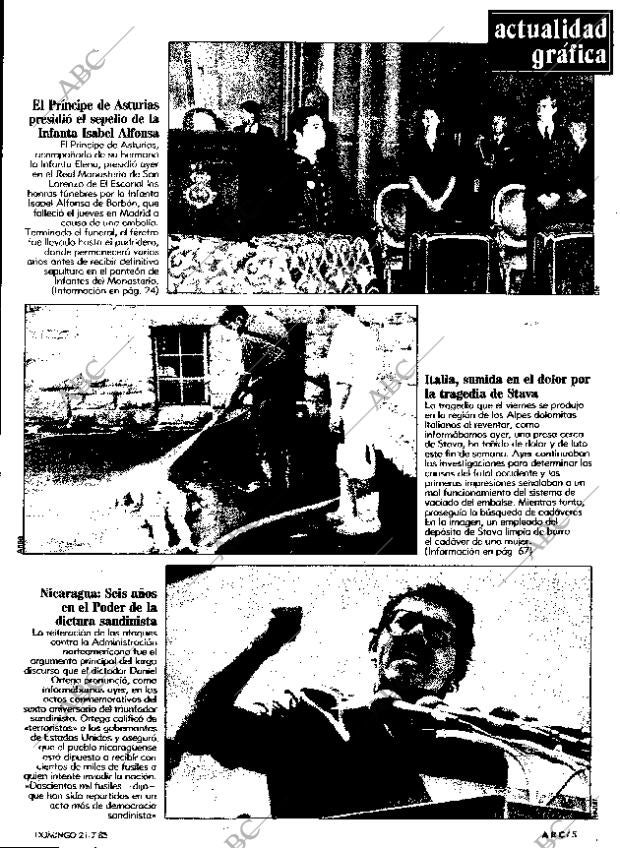 ABC MADRID 21-07-1985 página 5