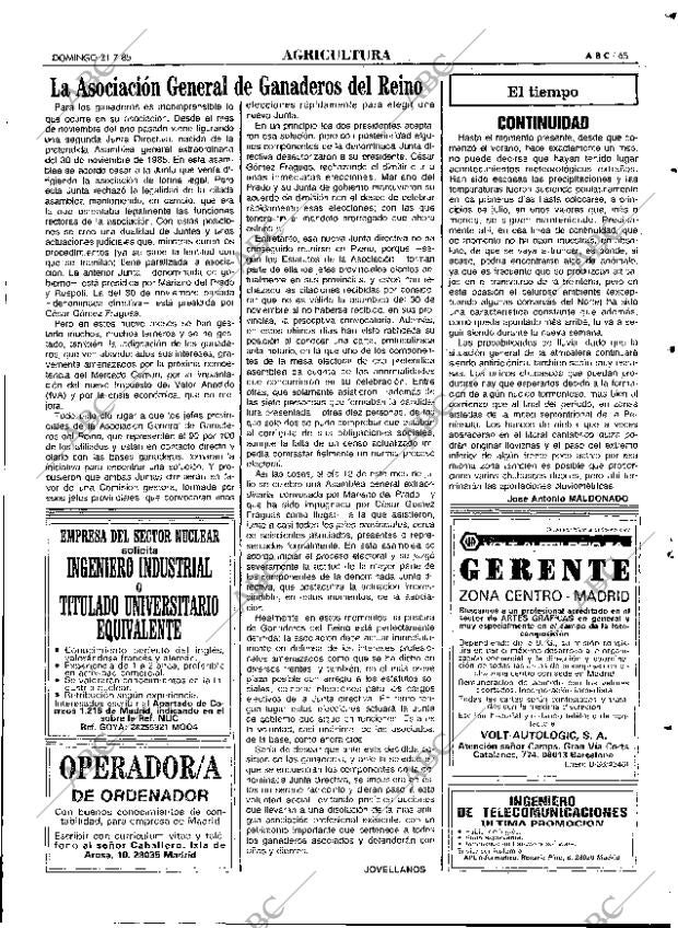 ABC MADRID 21-07-1985 página 65