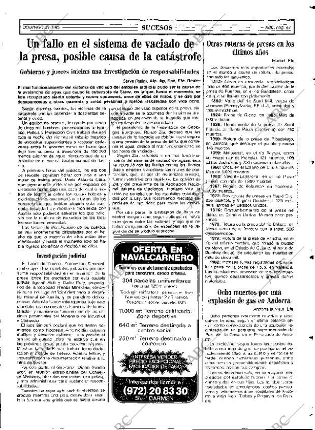 ABC MADRID 21-07-1985 página 67