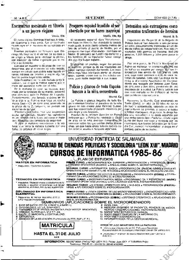 ABC MADRID 21-07-1985 página 68