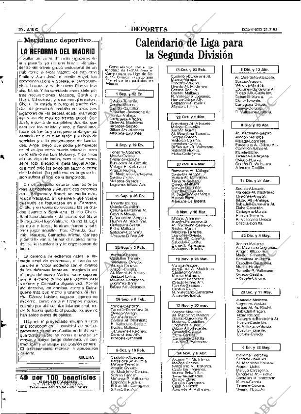 ABC MADRID 21-07-1985 página 70