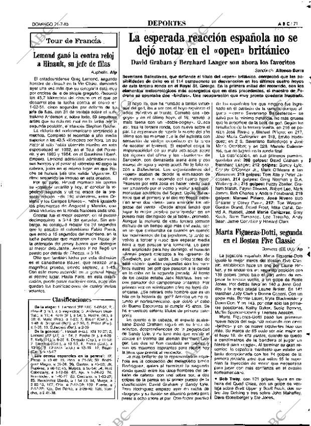 ABC MADRID 21-07-1985 página 71