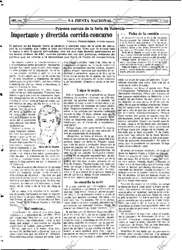 ABC MADRID 21-07-1985 página 72