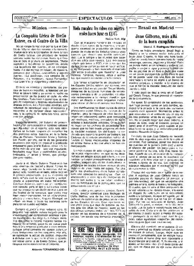 ABC MADRID 21-07-1985 página 73