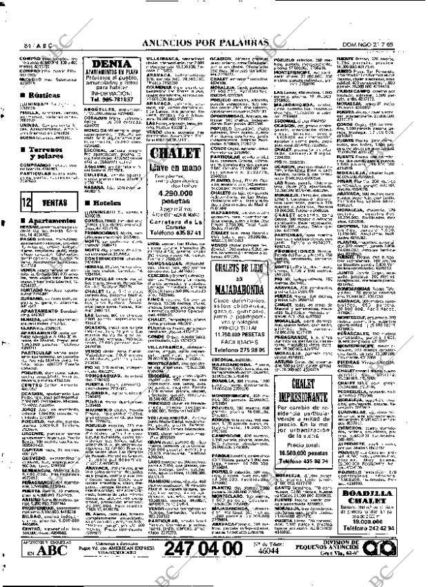 ABC MADRID 21-07-1985 página 84