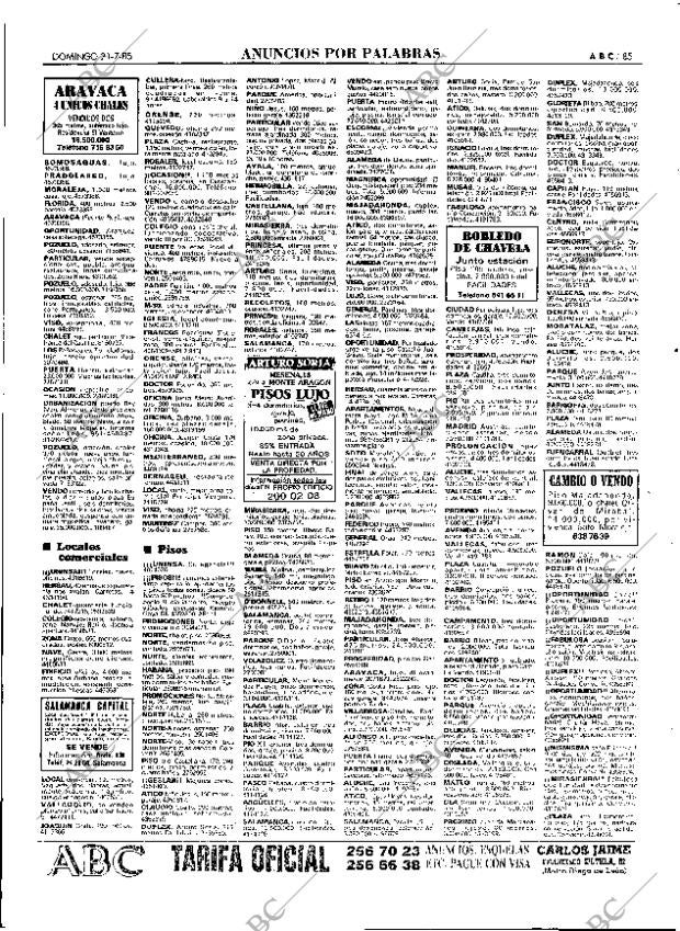 ABC MADRID 21-07-1985 página 85