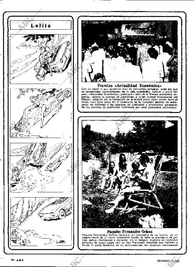 ABC MADRID 21-07-1985 página 98