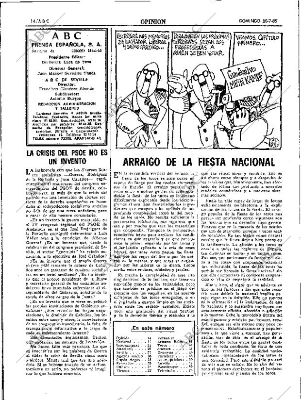 ABC SEVILLA 28-07-1985 página 14