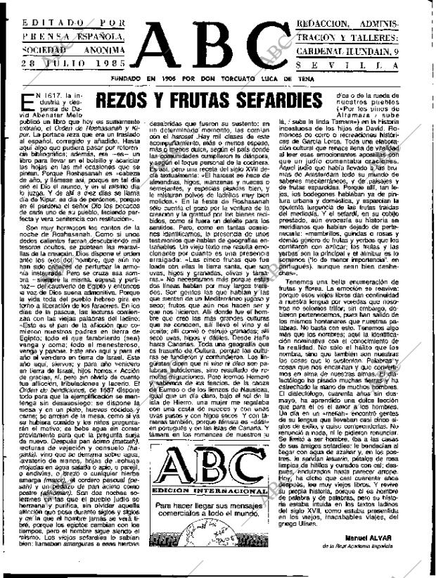 ABC SEVILLA 28-07-1985 página 3