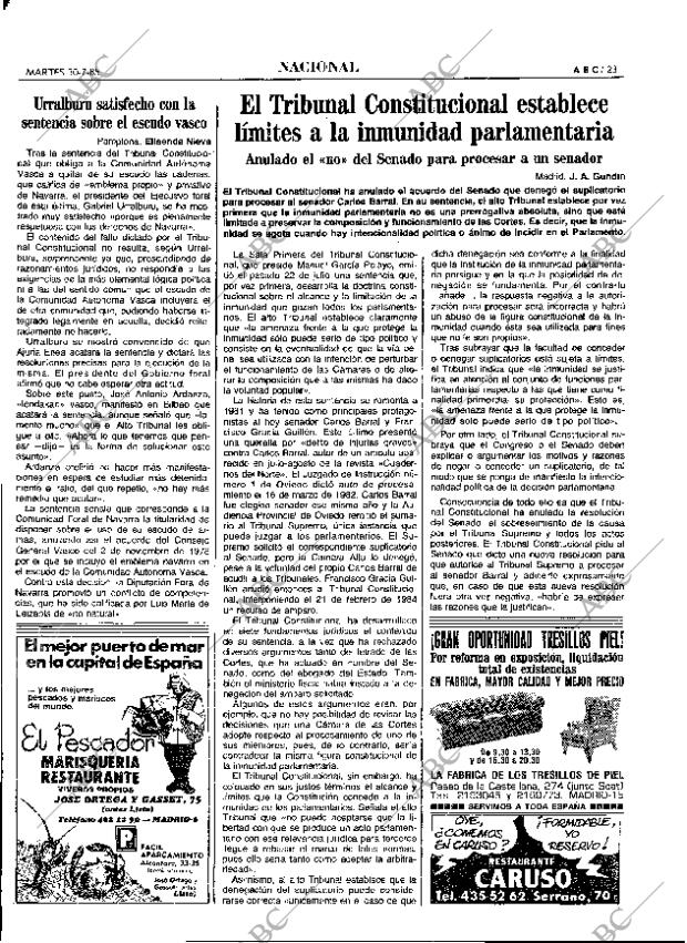 ABC MADRID 30-07-1985 página 23