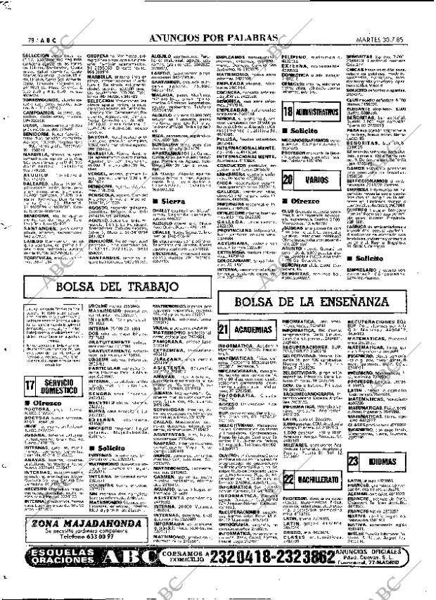 ABC MADRID 30-07-1985 página 78