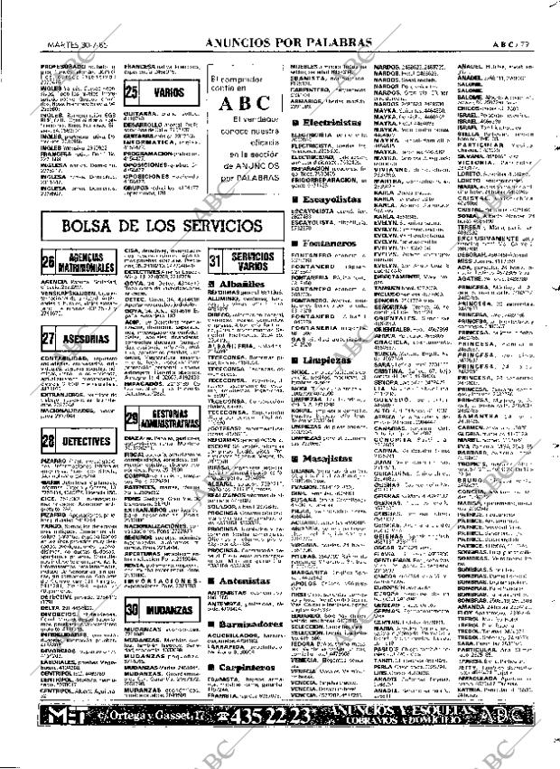 ABC MADRID 30-07-1985 página 79