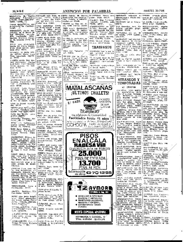 ABC SEVILLA 30-07-1985 página 56