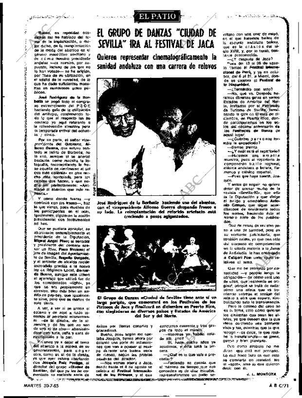 ABC SEVILLA 30-07-1985 página 71