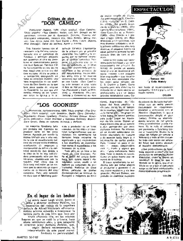 ABC SEVILLA 30-07-1985 página 73