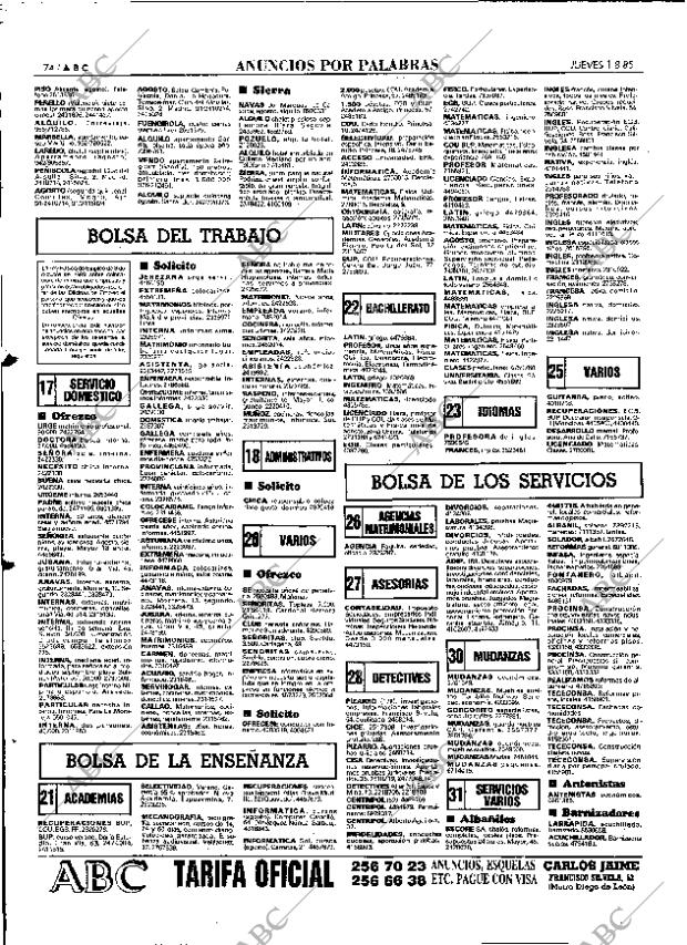ABC MADRID 01-08-1985 página 74
