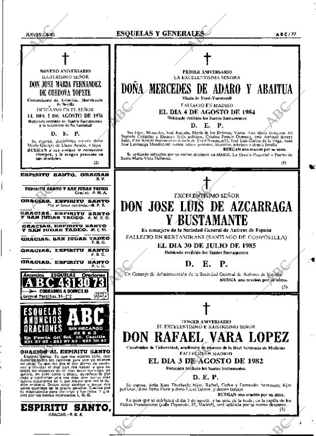ABC MADRID 01-08-1985 página 77