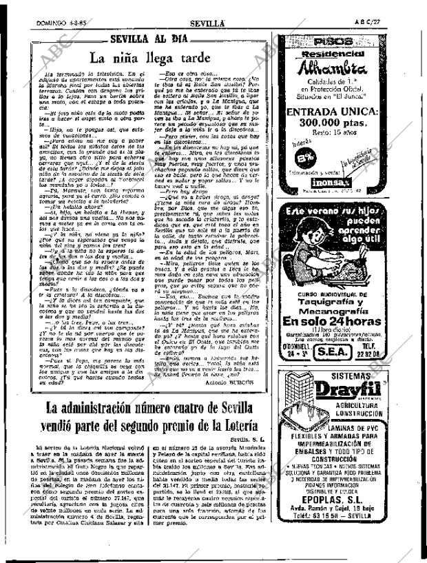 ABC SEVILLA 04-08-1985 página 27